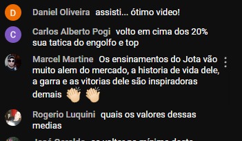 Comentários live - YT