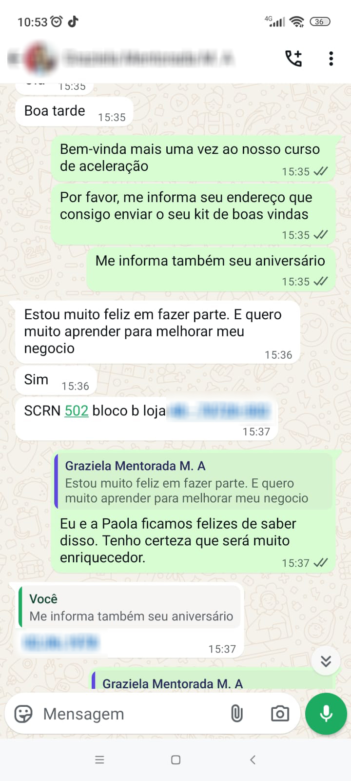 Depoimento Grazi